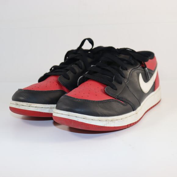 Nike Air Jordan 1 Low Bred White Swoosh – Size 7Y (Women’s 8.5) - Picture 2 of 6